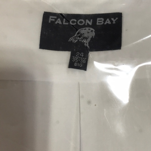 Vintage Falcon Bay White-long sleeve dress Shirt men's 24. 35-36 - Picture 3 of 3